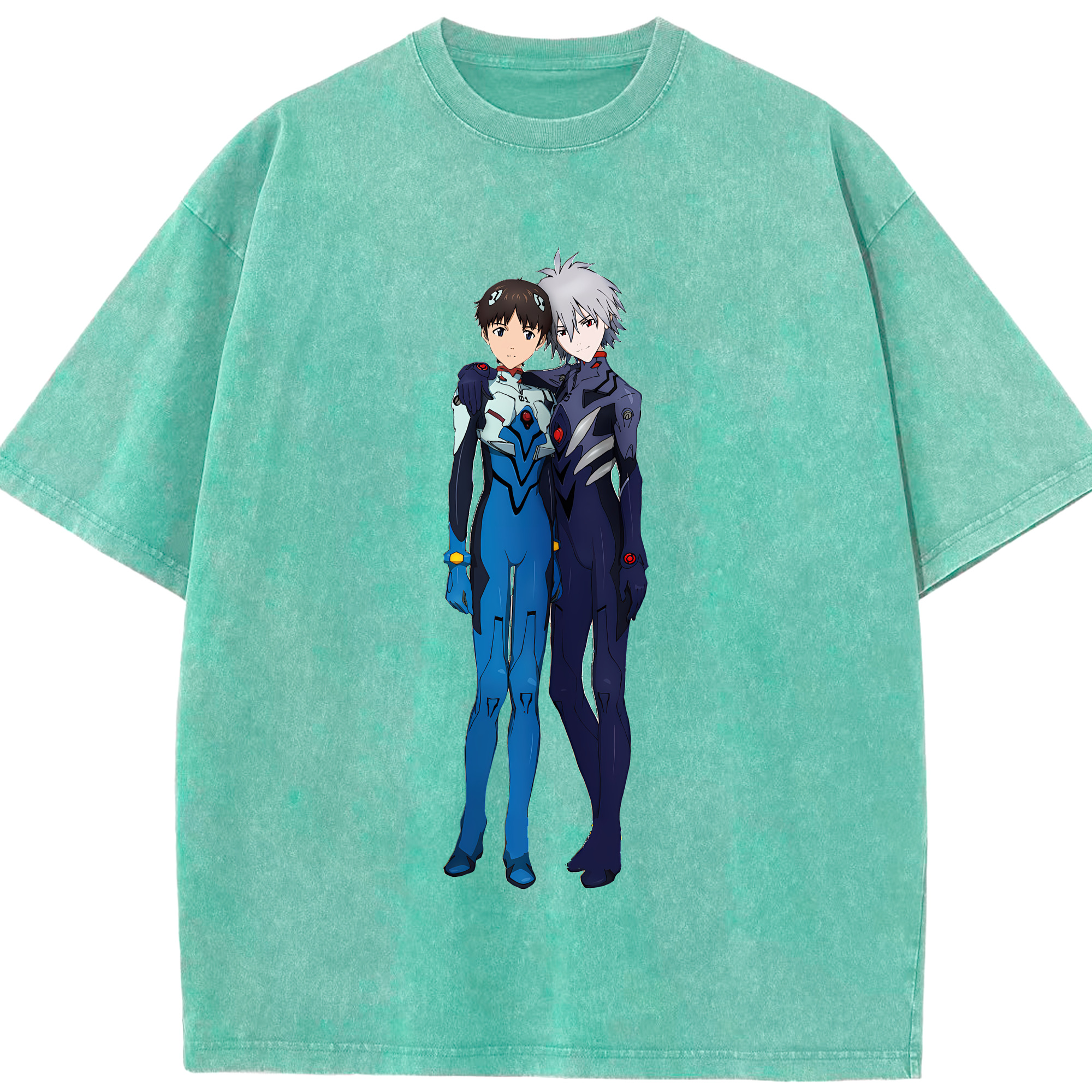 （画像用） EVA 新世紀エヴァンゲリオン 綿100% ヴィンテージ風 半袖Tシャツ（フロントプリント）